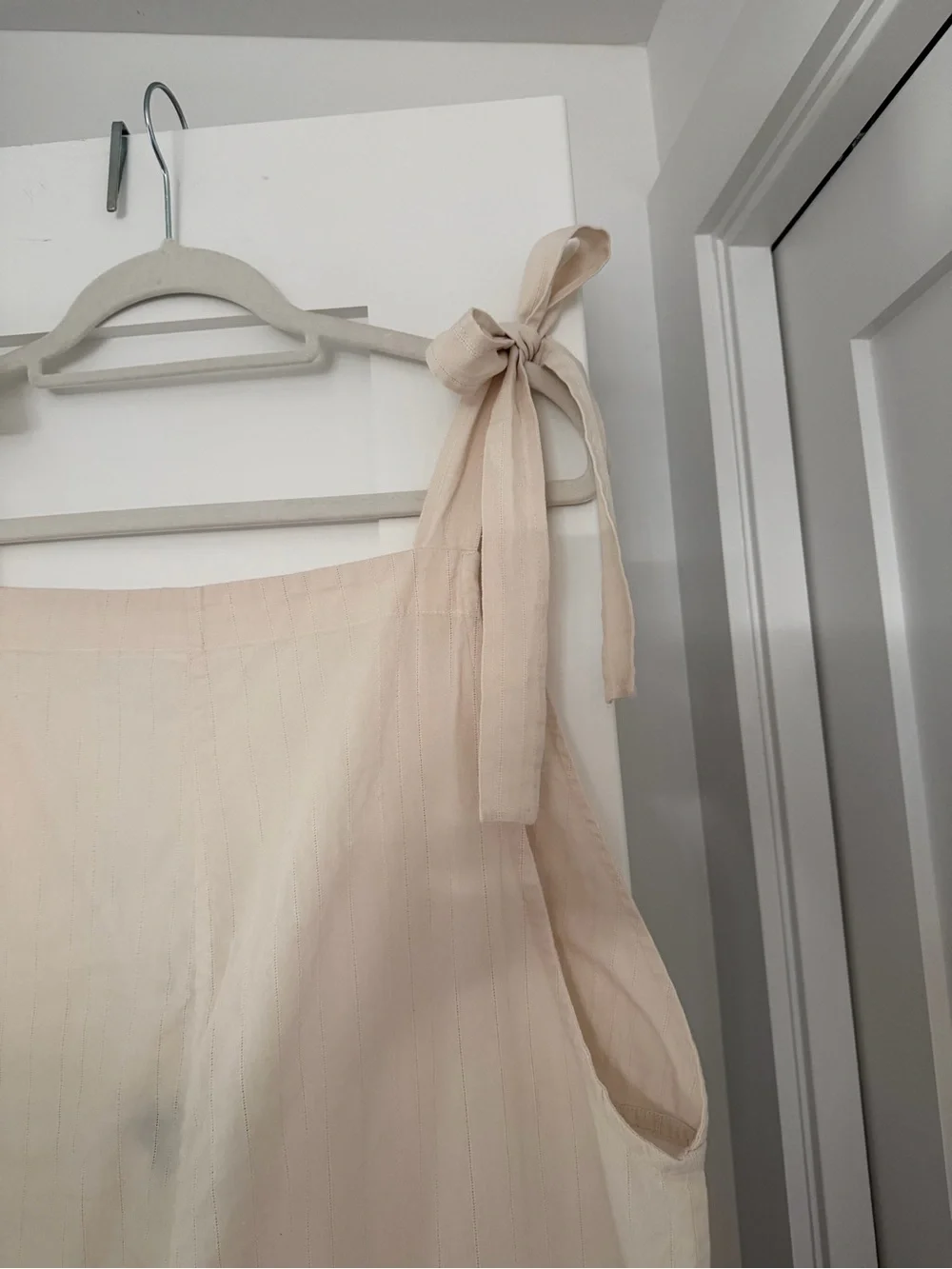 Hatch Cream Jumpsuit with Tie Shoulders